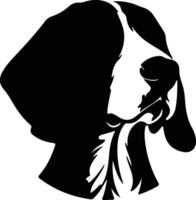 Engels foxhound silhouet portret vector