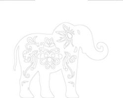 Indisch olifant schets silhouet vector
