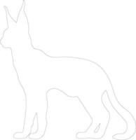 caracal schets silhouet vector