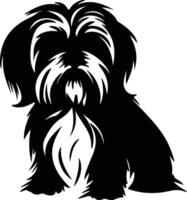 shih tzu zwart silhouet vector