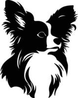 papillon silhouet portret vector