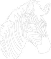 zebra schets silhouet vector