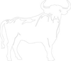 stier schets silhouet vector