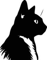 sneeuwschoen kat silhouet portret vector