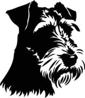 airedale terriër zwart silhouet vector