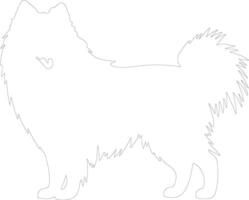 keeshond schets silhouet vector