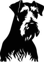 airedale terriër zwart silhouet vector