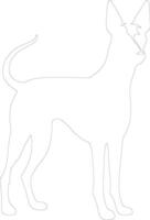 Farao hond schets silhouet vector