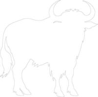 GNU schets silhouet vector