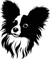 papillon silhouet portret vector