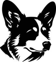 corgi silhouet portret vector