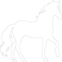 paard schets silhouet vector