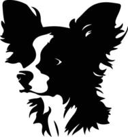 papillon silhouet portret vector