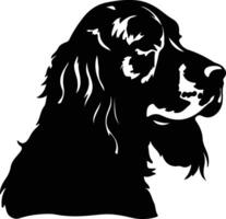 cocker spaniel silhouet portret vector