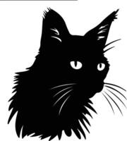 balinees kat silhouet portret vector