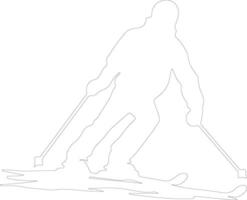 ski schets silhouet vector