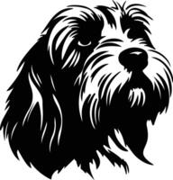 petit basset griffon venden silhouet portret vector