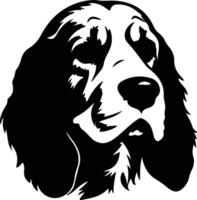 klungel spaniel silhouet portret vector