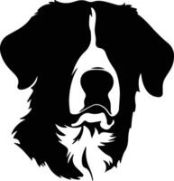 entlebucher berg hond silhouet portret vector