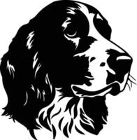 Engels springer spaniel silhouet portret vector