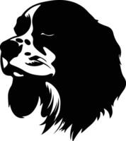 cavalier koning Charles spaniel silhouet portret vector