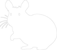 chinchilla schets silhouet vector