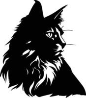 Noors Woud kat silhouet portret vector