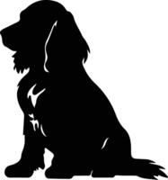 Amerikaans cocker spaniel zwart silhouet vector