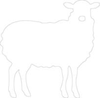 schapen schets silhouet vector