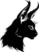 caracal silhouet portret vector