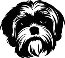 shih tzu silhouet portret vector