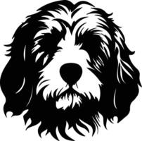 cockapoo silhouet portret vector