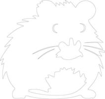 hamster schets silhouet vector