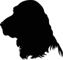 Engels cocker spaniel silhouet portret vector