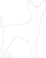 miniatuur pinscher schets silhouet vector