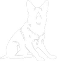 Australisch vee hond schets silhouet vector