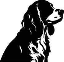 klungel spaniel zwart silhouet vector