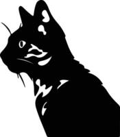 jachtluipaard kat zwart silhouet vector