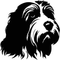 gebaard collie zwart silhouet vector