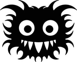 monster zwart silhouet vector