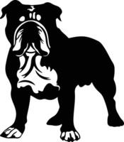 bulldog zwart silhouet vector