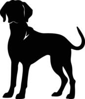 weimaraner zwart silhouet vector