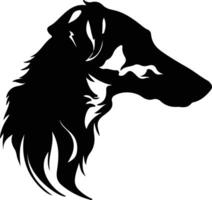 borzoi silhouet portret vector