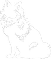arctisch wolf schets silhouet vector