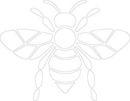 honing bij schets silhouet vector