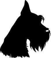 reusachtig schnauzer silhouet portret vector