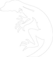 anole schets silhouet vector