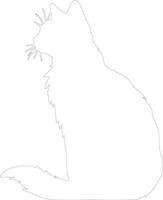 Somalisch kat schets silhouet vector