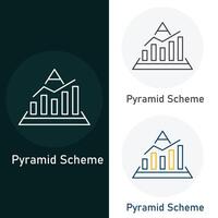 piramide regeling vector illustratie icoon ontwerp