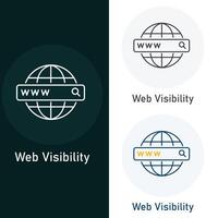 web zichtbaarheid vector illustratie icoon ontwerp